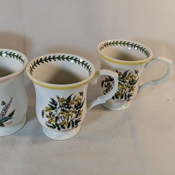 Portmeirion Botanic Garden 4 Set Mugs Floral T1901 T1801 Terrace Lot Pedestal - Picture 5 of 14